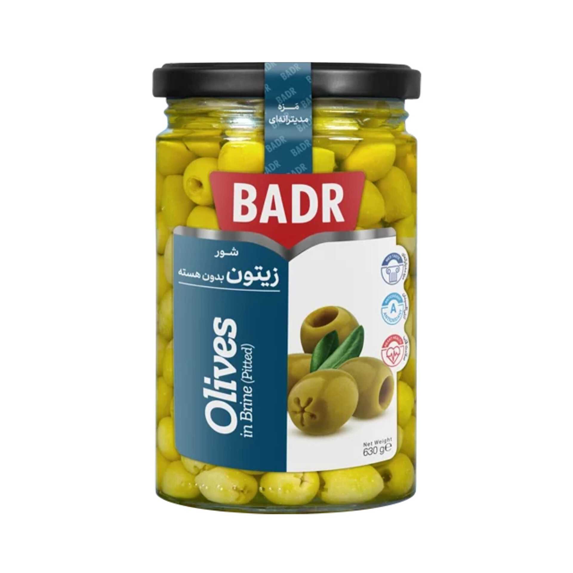 زیتون بدون هسته ویژه 630 گرمی (بدر)